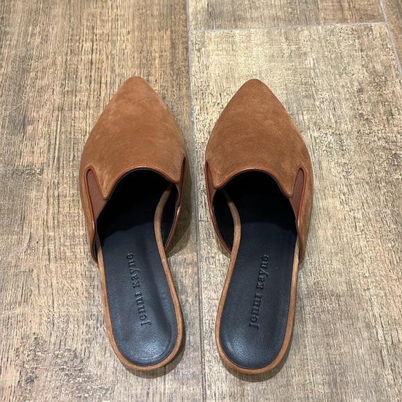 Jenni Kayne NIB never worn size 37. Suede mules in color saddle - Picture 3 of 7